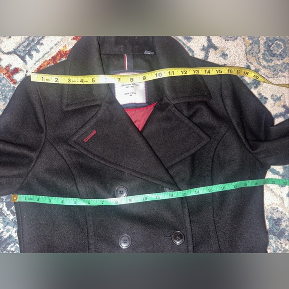 Tommy Hilfiger Women’s Wool Blend Peacoat Double Breasted Jacket Size M - Picture 9 of 11